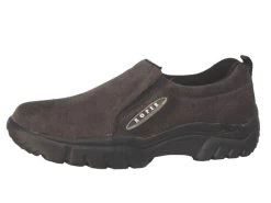 Roper Mens Mahogany Suede Slip On Shoe