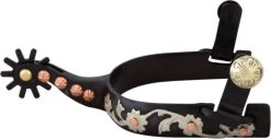 Western BS Silver Floral Copper 10pt Ladies Spurs