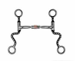 Myler Black Steel 7 Shank Snaffle Copper Roller