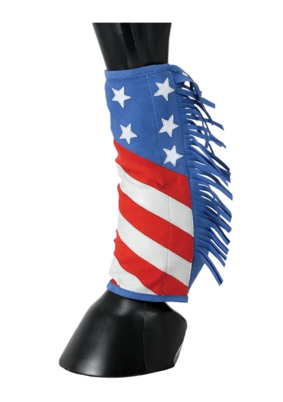 Tough1 Sport Boot Covers W/ Fringe Patriotic
