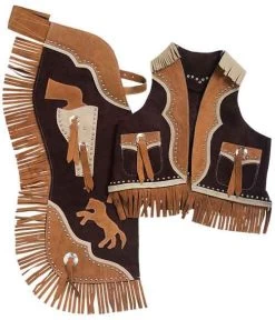 Tough1 Premium Youth Chap/Vest Set Gun