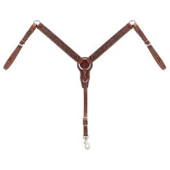 Weaver Turq Cross Carved Chest Pony Breast Collar