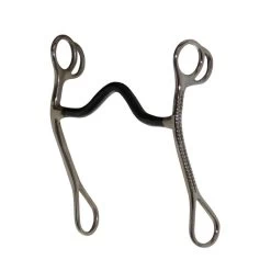 Diamond R Sweet Iron Mouth Med Port Solid Curb Bit