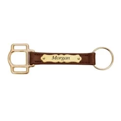 Personalized Halter Cheek Leather Keychain