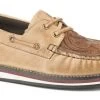 Roper Ladies Tooled Tan Leather Loafer Shoes