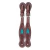 Oxbow Ladies Basket Turquoise Rawhide Spur Straps
