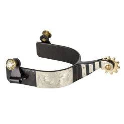 Tabelo BS Mens Roping Spurs W/Silver Overlay