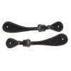 Tabelo Shaped Spur Straps W/Basket Tooling
